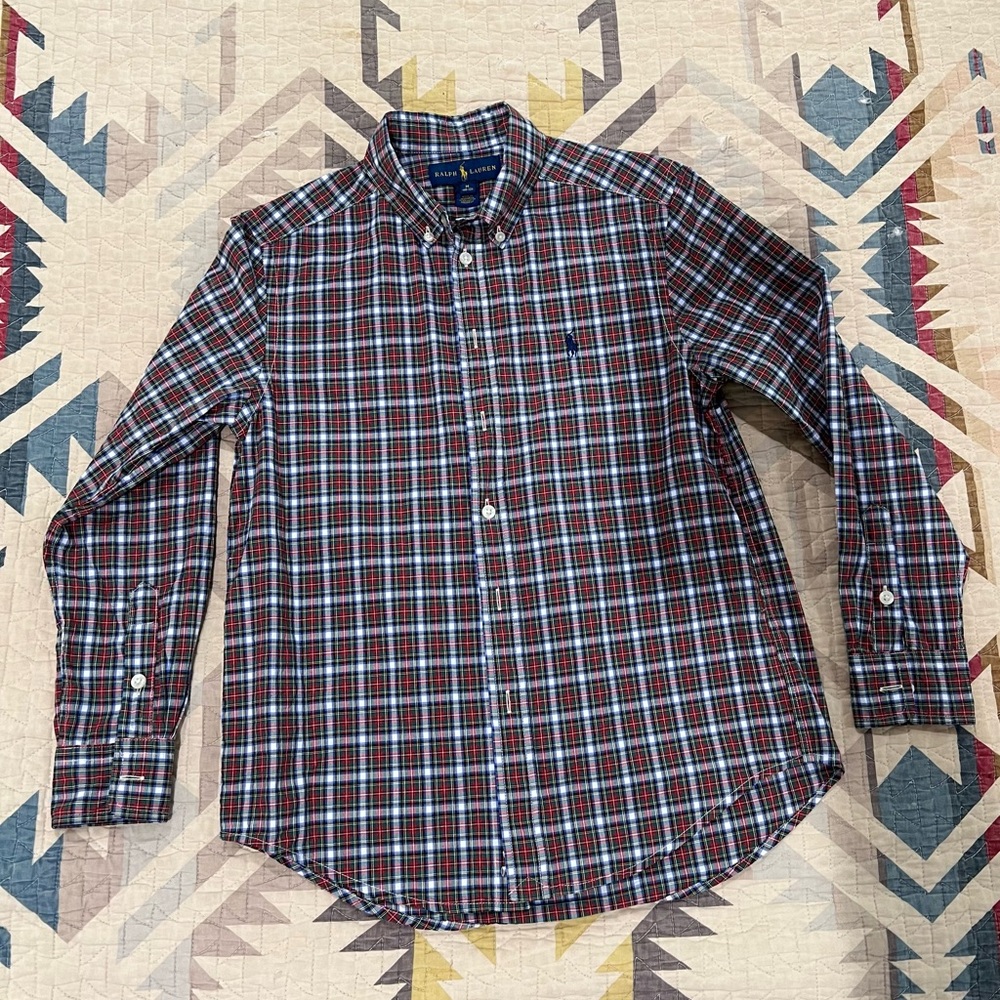 Boys Ralph Lauren long sleeve Polo M 10-12 - Picture 4 of 6